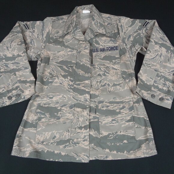 US AIR FORCE CAMOFLAGE UNIFORM WOMENS 6R JACKET CAMO TACTICAL FATIGUES L249 - Picture 1 of 8